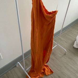Orange maxi dress